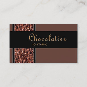 Chocolatier chocolate chips custom business cards