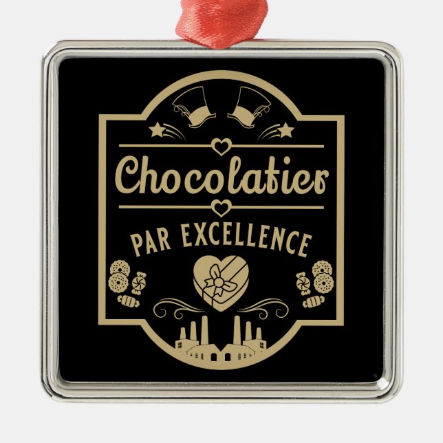 Chocolatier Maker Metal Ornament (Front)