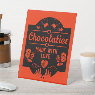 Chocolatier Maker Pedestal Sign