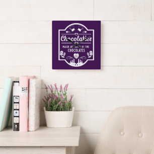 Chocolatier Maker Square Wall Clock