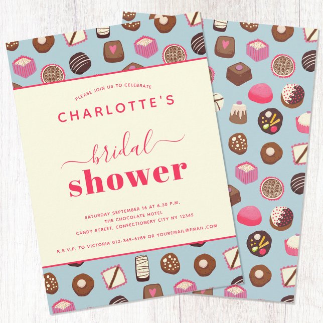 Chocolatier Sweet Treats Bridal Shower Invitation (Creator Uploaded)
