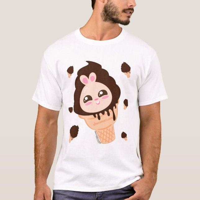 Chocomari- Choco Chubby Bunny Ice Cream V.01 T-Shirt (Front)