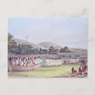 Choctaw Ball-Play Dance, 1834-35 Postcard