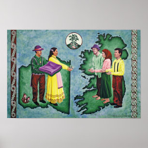Choctaw Giving Aid to the Irish Poster