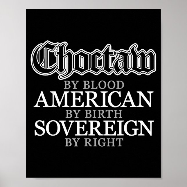 Choctaw Native American Indian  Poster (Front)