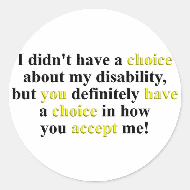 Choice Classic Round Sticker (Front)