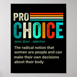 Choice Definition Feminist Women's Rights Retro Vi Poster