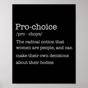 Choice Definition Women's Rights Radical Feminist  Poster