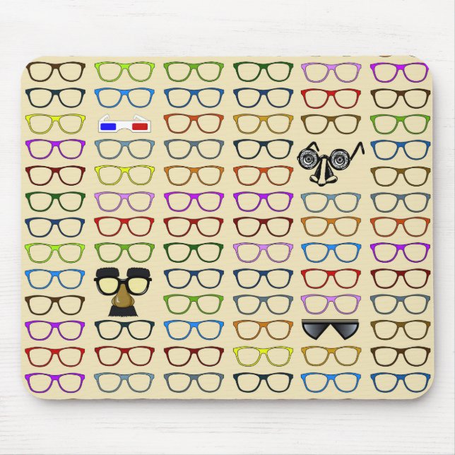 Choices- Whimsical Eyeglass Pattern Mouse Pad (Front)