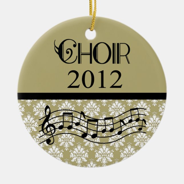 Choir 2012 Music Ceramic Tree Decoration (Front)