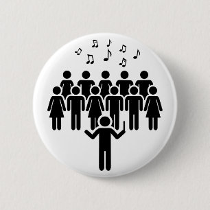 Choir 6 Cm Round Badge