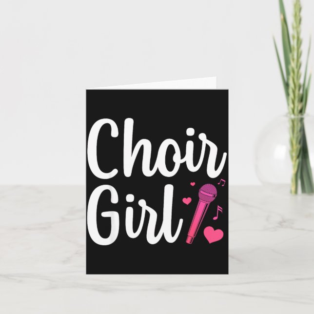 Choir Art For Girls Women Choir Singing Chorus Sho Card (Front)