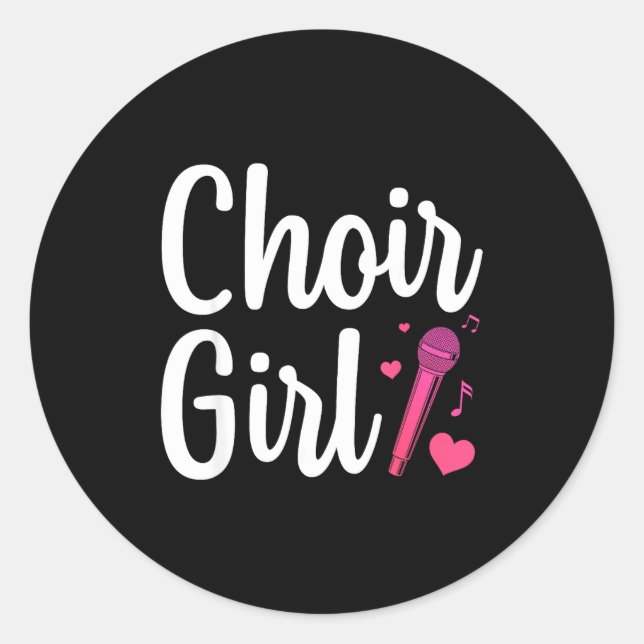 Choir Art For Girls Women Choir Singing Chorus Sho Classic Round Sticker (Front)