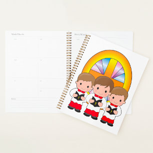 Choir Boys Singing in Church Christian Worship Planner