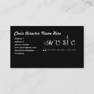 Choir Director  Business Card