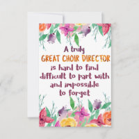 Choir Director Chorus teacher Appreciation Gift