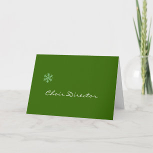 Choir Director Snowflake Holiday Card