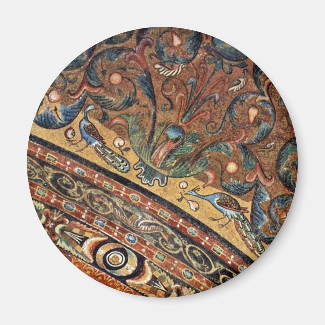 Choir Mosaics At San Vitale In Ravenna Vault Scene Magnet (Front)