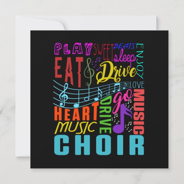 Choir Music Chorus Choral Music Conductor Gift Invitation (Front)