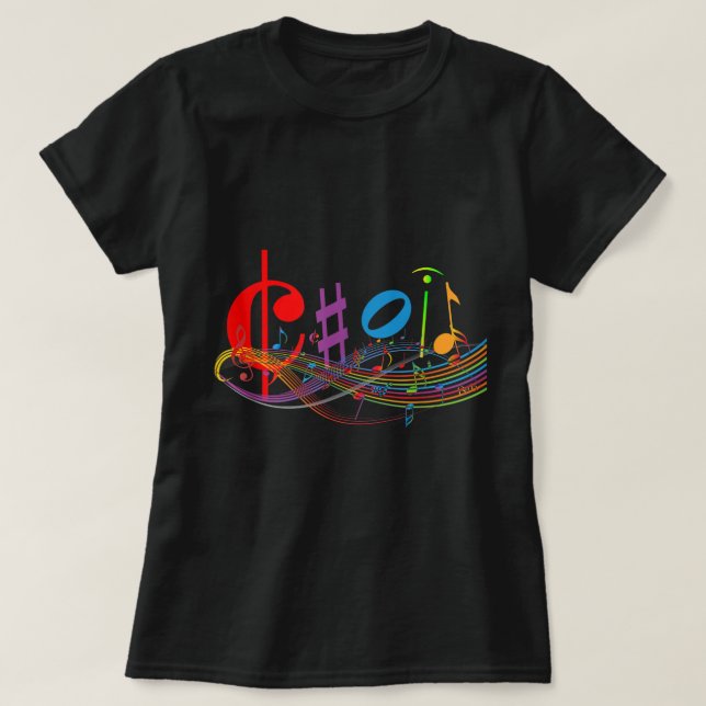 Choir Music Symbols Favourite Class Back to School T-Shirt (Design Front)