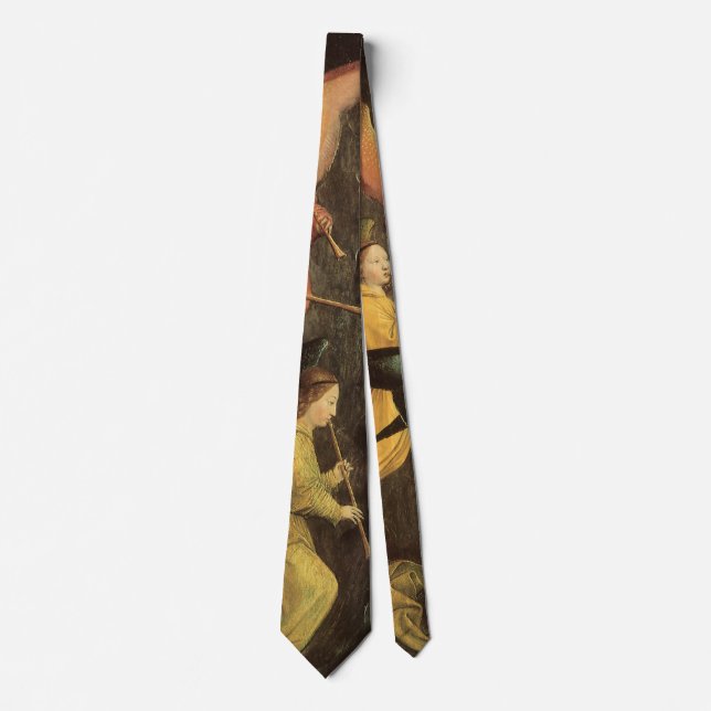 Choir of Angels by Simon Marmion, Renaissance Art Tie (Front)