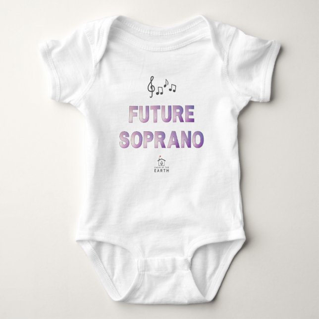 Choir of the Earth Future Soprano Baby Bodysuit (Front)