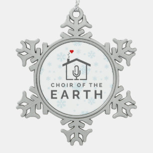 Choir of the Earth - Holidays 2024 - Snowflake Pewter Christmas Ornament