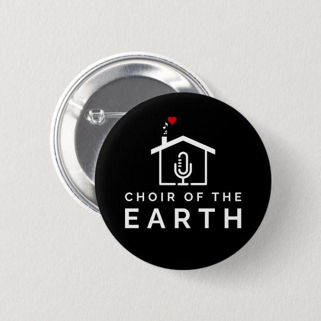Choir of the Earth logo - black -  6 Cm Round Badge (Front & Back)