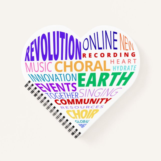 Choir of the Earth Word Cloud Notebook (Front)