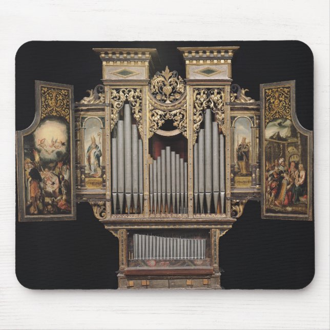 Choir organ with open panels mouse pad (Front)