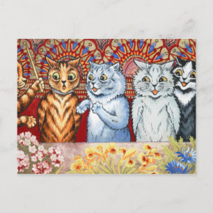Choir rehearsal by Louis Wain Postcard