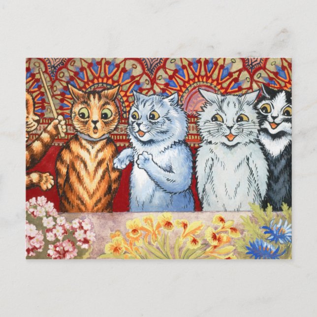 Choir rehearsal by Louis Wain Postcard (Front)