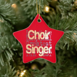 Choir Singer Extraordinaire Ceramic Ornament