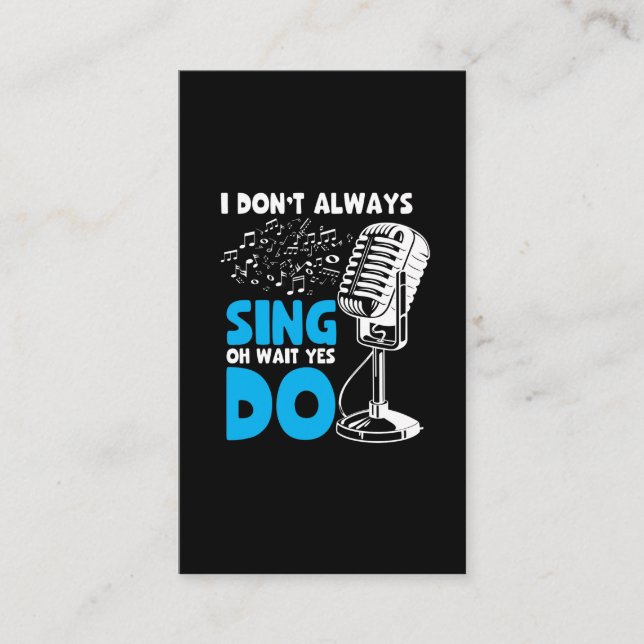 Choir Singer Karaoke Queen Musician Music Lover Business Card (Front)
