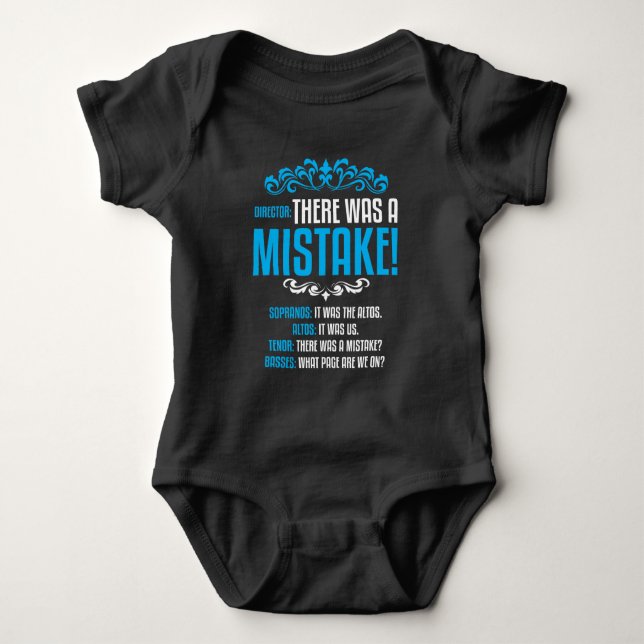 Choir Singer Musical Music Director Soprano Alto T Baby Bodysuit (Front)