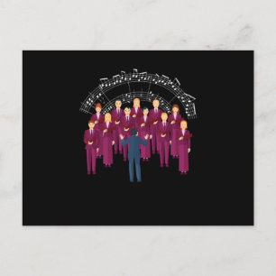 Choir Singing Choral Music Chorus Conductor Gift Postcard
