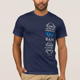 Choir T-Shirt Bass For Support 7 Blue
