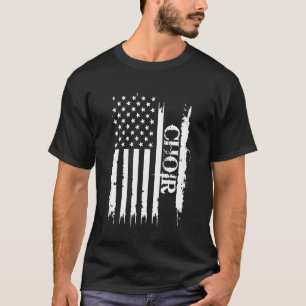 Choir United States Distressed w US Flag T-Shirt