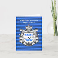 Choirs Thanks You Card Blue