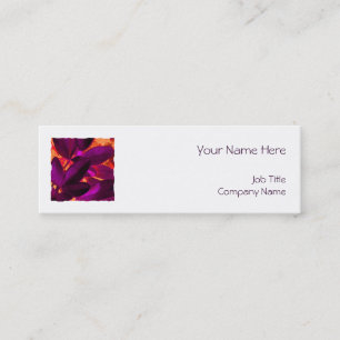 Choisya Autumn 3 square template white skinny Mini Business Card