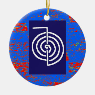 CHOKUREI  Reiki Basic Healing Symbol TEMPLATE gift Ceramic Tree Decoration
