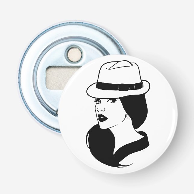 Chola Mexican Latina Girl Womans Face Art  Bottle Opener