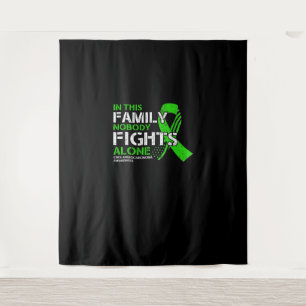 Cholangiocarcinoma Awareness - American Flag Green Tapestry