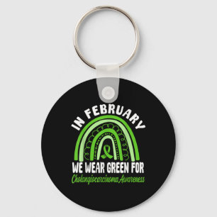 Cholangiocarcinoma Awareness Wear Green Ribbon  Key Ring
