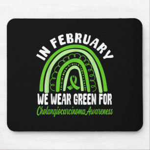 Cholangiocarcinoma Awareness Wear Green Ribbon Mouse Pad