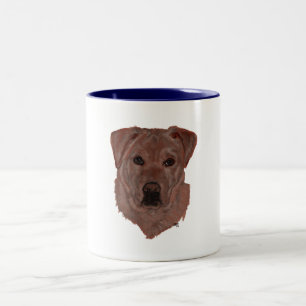 Cholcolate Brown Labrador Retriever Two-Tone Coffee Mug