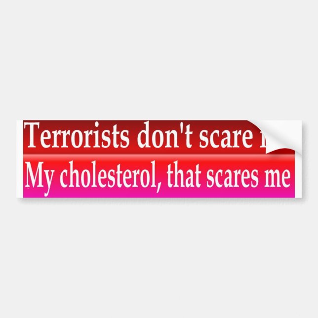 cholesterol bumper sticker (Front)