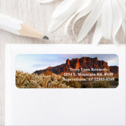 Cholla Cactus Superstition Mountain Arizona Return Address Label