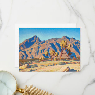 Chollas Against the Mountains by Maynard Dixon Thank You Card
