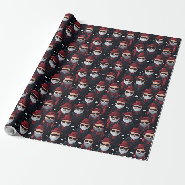 Cholo Santa Wrapping Paper (Unrolled)